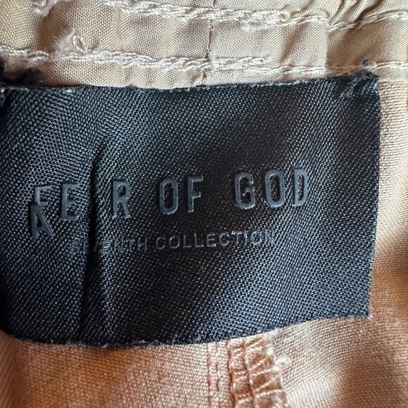 Fear of God Men's XS Drawstring Sweat Shorts Tan Neutral Loungewear Essentials - Picture 5 of 11